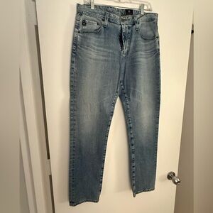 Ag Adriano Goldschmied Slim Straight Jeans in Light Blue